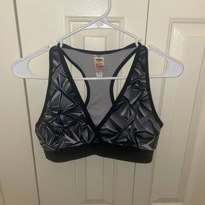 Black and grey Zumba sports bra